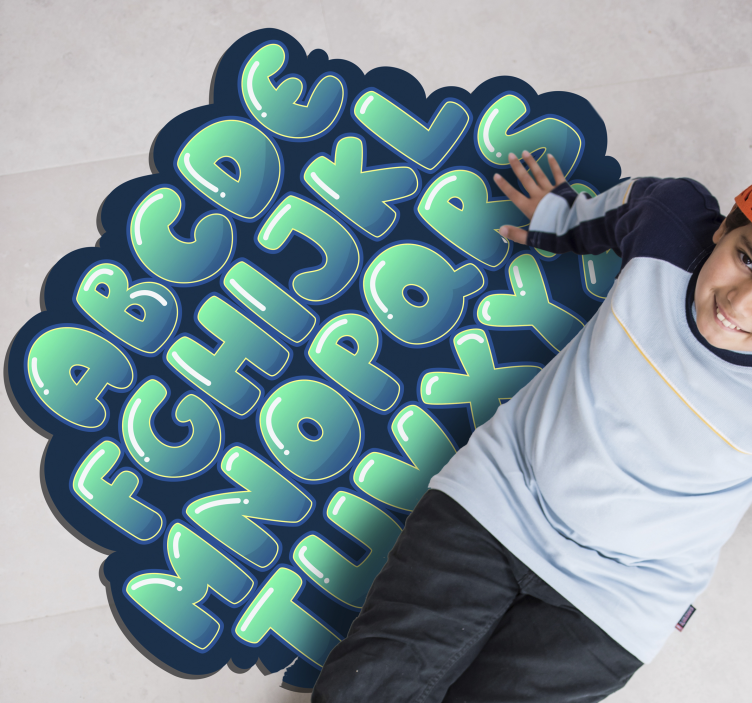 乙烯基字母地毯 字母云 - TenStickers