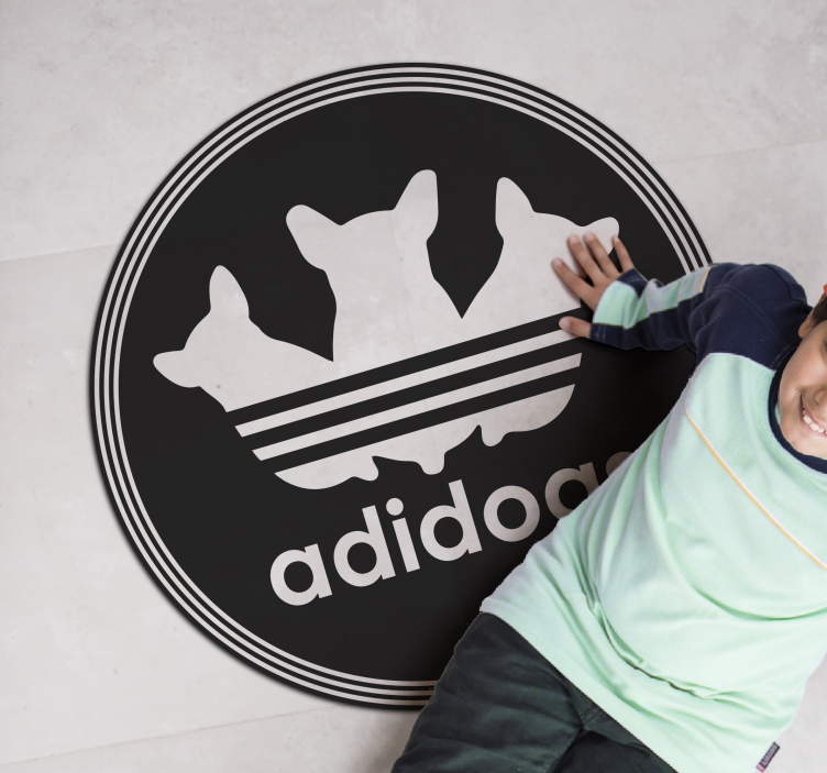 Adidogs有趣的动物乙烯基地毯 - TenStickers