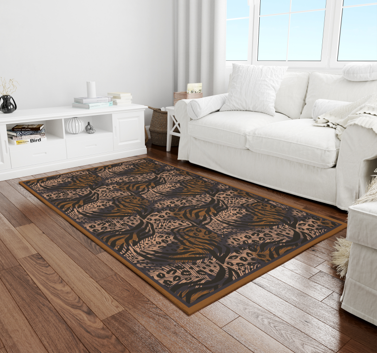 乙烯基地毯动物印花 异国丛林主题 - TenStickers