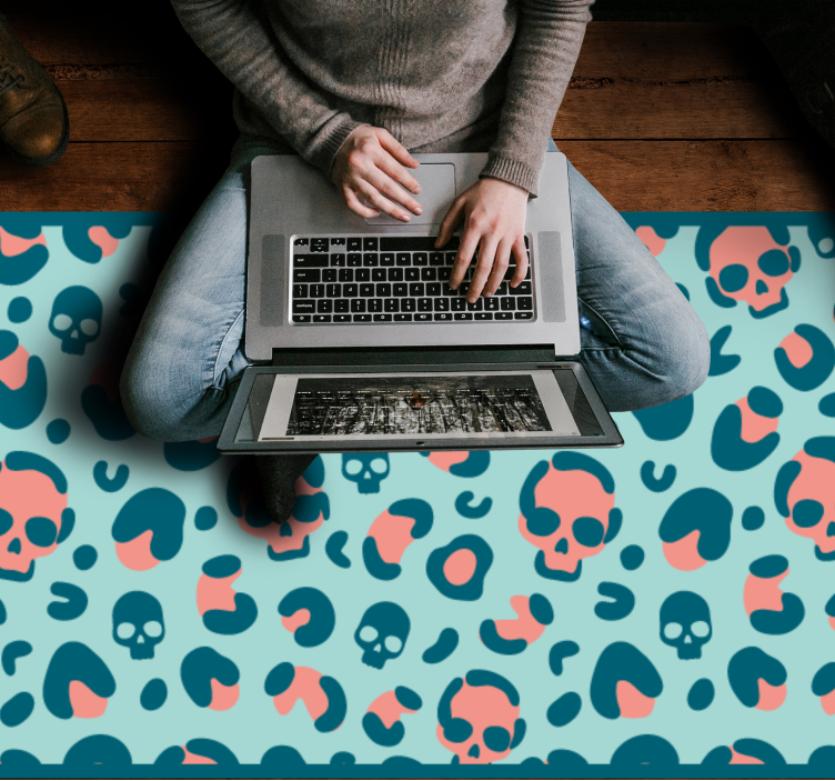 乙烯基地毯动物印花骷髅图案玩乐 - TenStickers