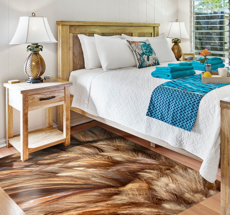 乙烯基地毯动物印花 旋转的毛皮 - TenStickers