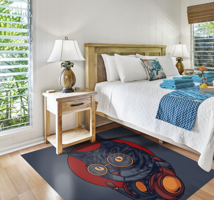 乙烯基地毯动物 宇航员猫科动物 - TenStickers