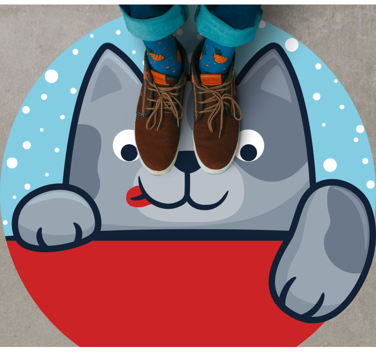 乙烯基地毯动物可爱的猫咪插图 - TenStickers