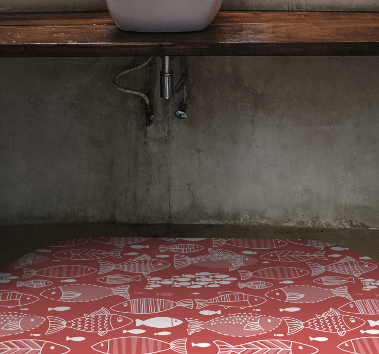 乙烯基地毯动物 鱼图案装饰 - TenStickers