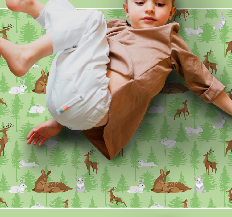 乙烯基地毯动物绿色森林生物 - TenStickers