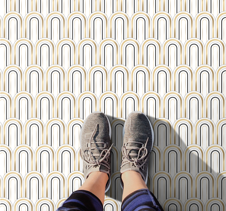 装饰艺术几何图形几何地毯 - TenStickers