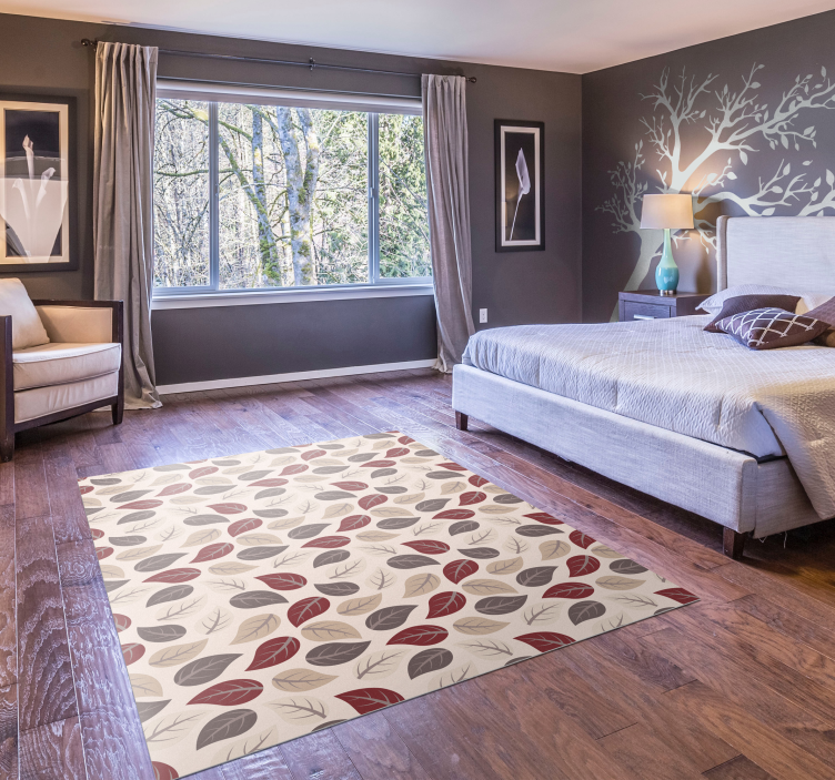 秋叶图案花卉地毯 - TenStickers