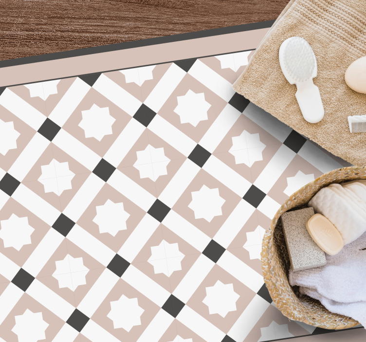 乙烯基地毯浴室 几何星 - TenStickers