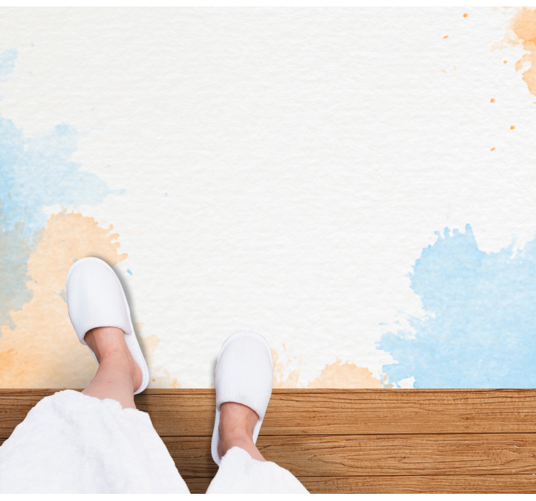 乙烯基地毯浴室柔和水彩色调 - TenStickers