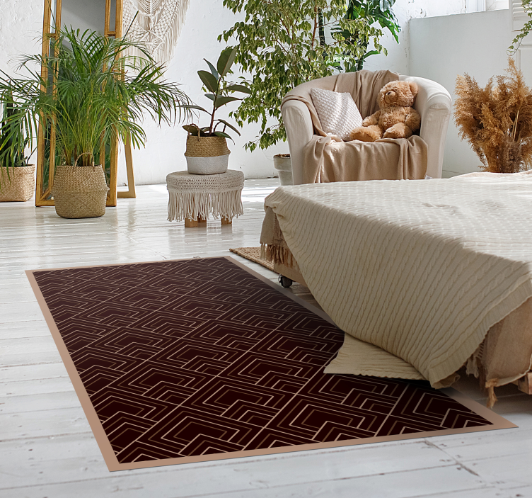 卧室乙烯基地毯黑色组合设计 - TenStickers