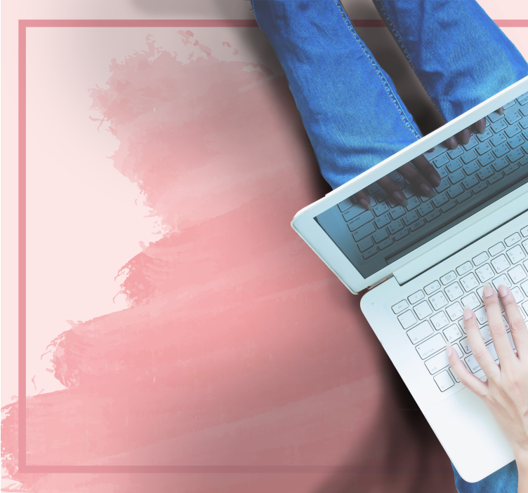 卧室乙烯基地毯柔和粉色调 - TenStickers