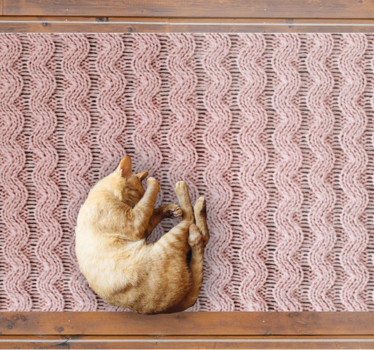 卧室乙烯基地毯波浪图案 - TenStickers