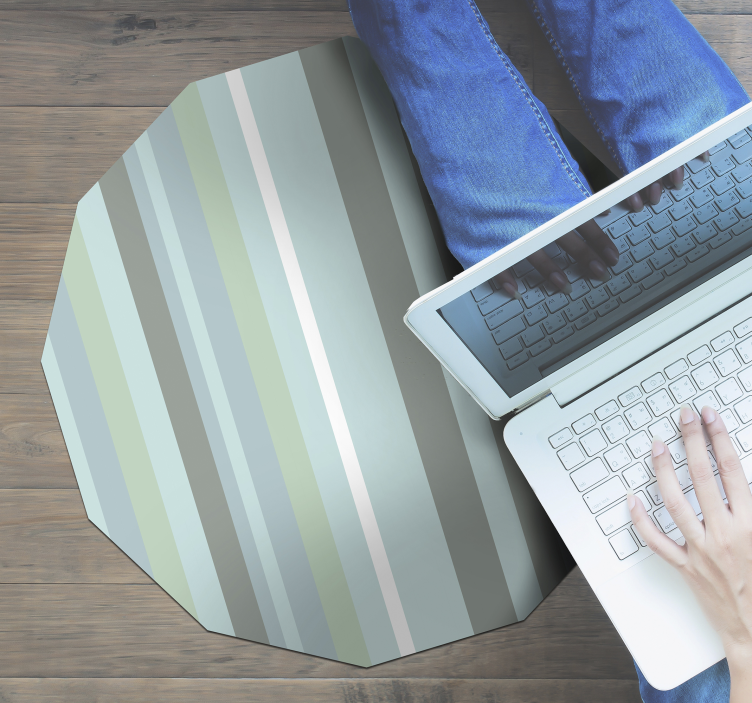 神话般的多边形蓝色北欧风格乙烯基地毯 - TenStickers