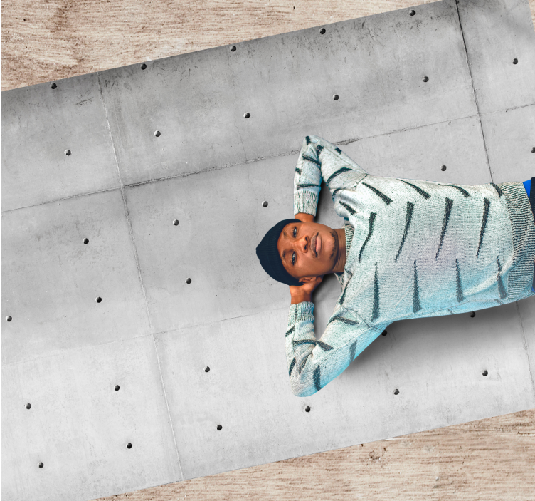 水泥结构设计“工业风”地毯 - TenStickers