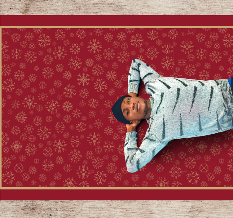 乙烯基地毯圣诞 节日雪花图案 - TenStickers