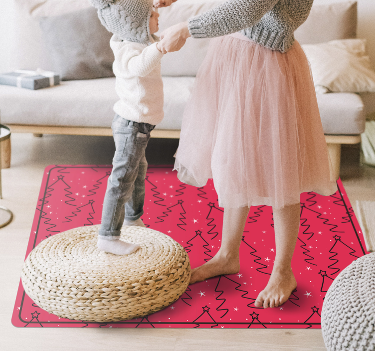 乙烯基地毯圣诞 节日涂鸦图案 - TenStickers