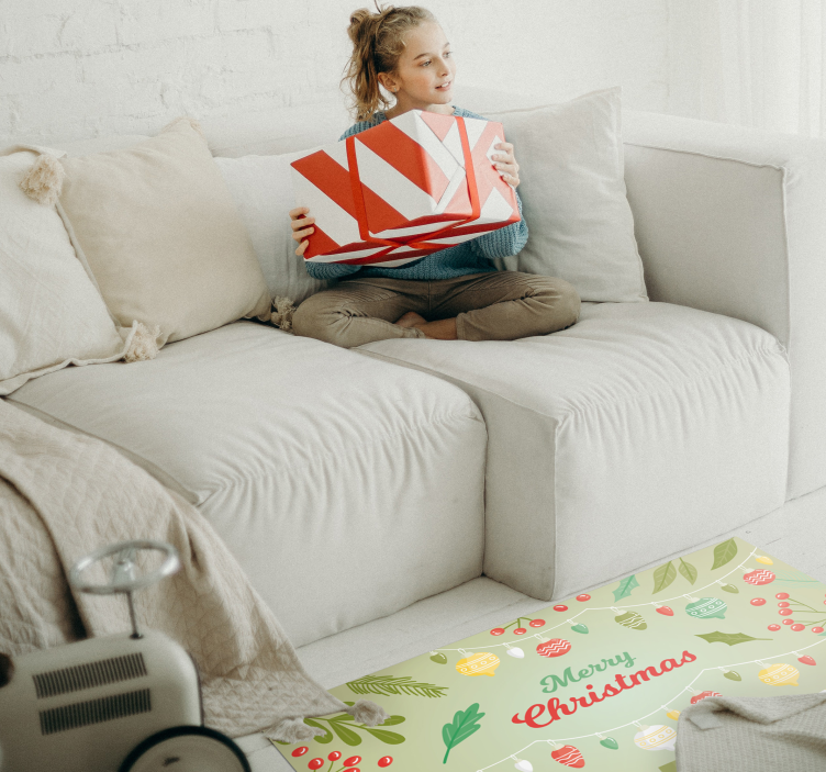 乙烯基地毯圣诞 节日问候 - TenStickers