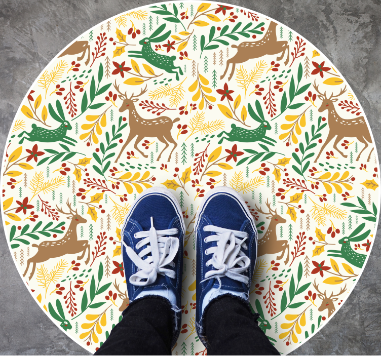 乙烯基地毯圣诞 以自然为灵感的主题 - TenStickers