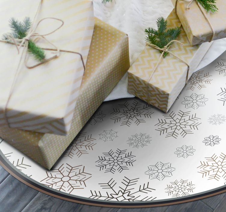 乙烯基地毯圣诞 雪花图案 - TenStickers