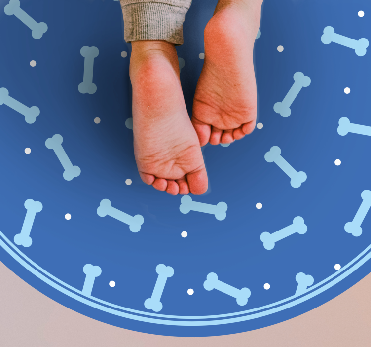 圆形乙烯基地毯骨骼图案游戏 - TenStickers