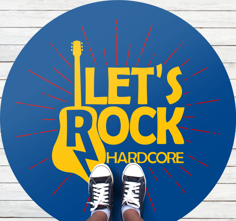 圆形乙烯基地毯电吉他致敬款 - TenStickers