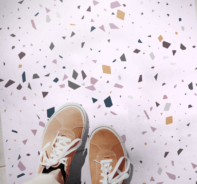 古典粉红色水磨石质地地毯 - TenStickers