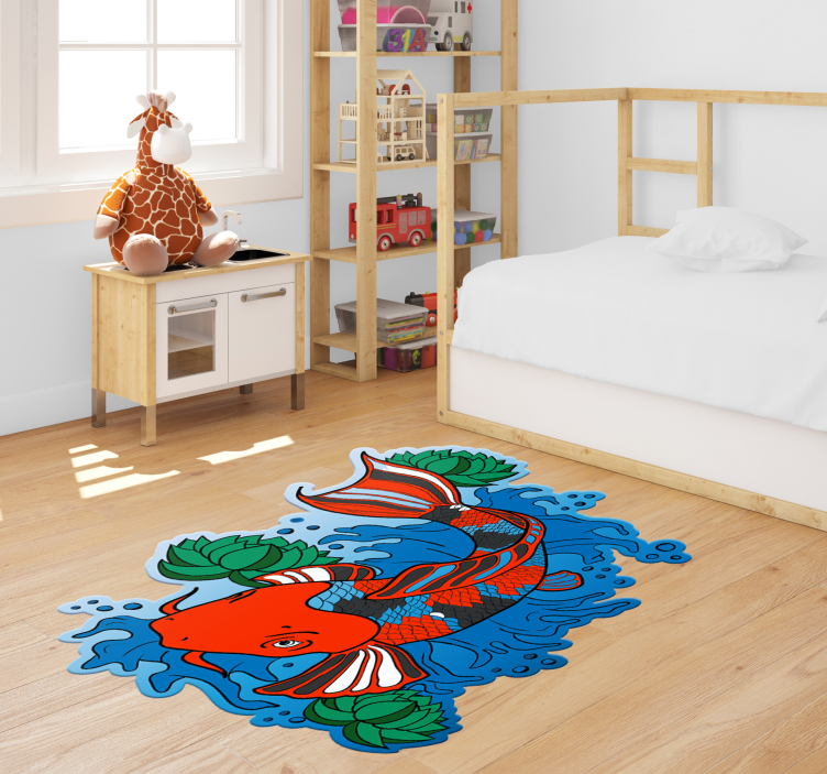 乙烯基地毯动物 “Colorful Koi Fish Illustration” - TenStickers