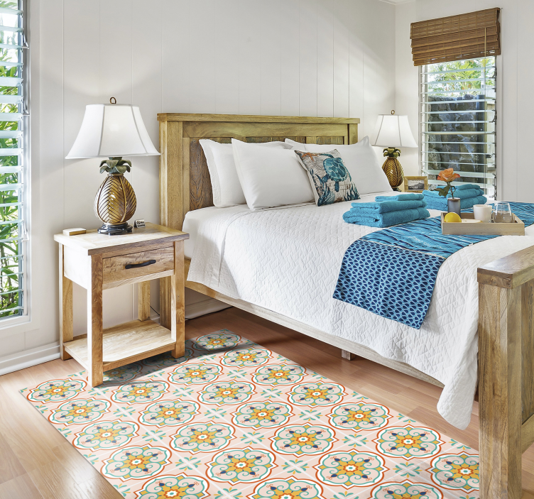 彩色马赛克瓷砖乙烯基地毯 - TenStickers