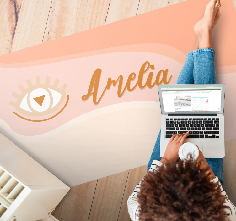 乙烯基地毯名称 自定义眼睛名称设计 - TenStickers