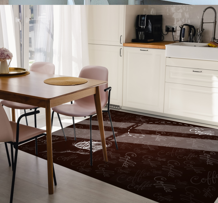 乙烯基地毯与短语 书法饮料图案 - TenStickers