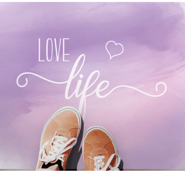 乙烯基地毯与短语 珍惜存在 - TenStickers