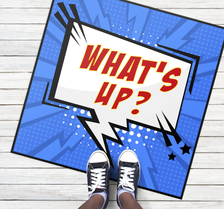 乙烯基地毯与短语 漫画泡沫问候 - TenStickers