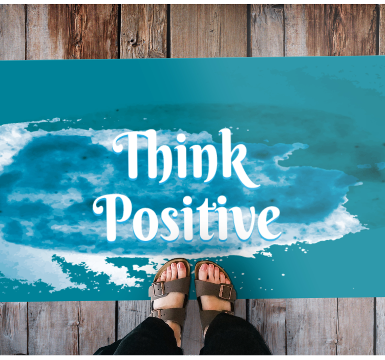 乙烯基地毯与短语 拥抱乐观主义 - TenStickers