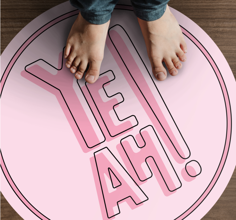 乙烯基地毯与短语 表达性文本主题 - TenStickers