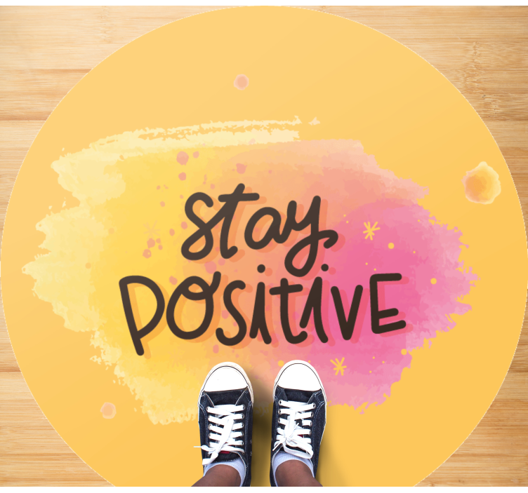 乙烯基地毯与短语 保持乐观 - TenStickers