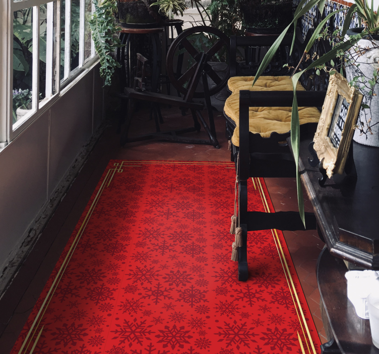 乙烯基地毯与短语 华丽的雪花图案 - TenStickers