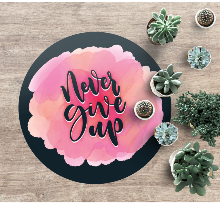 乙烯基地毯与短语 坚持不懈 - TenStickers