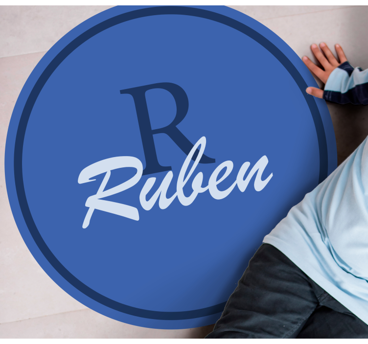 乙烯基地毯名称定制名字圆形 - TenStickers