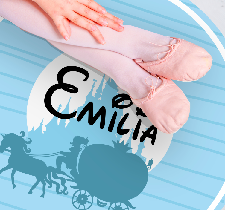 乙烯基地毯名称芭蕾舞马车主题 - TenStickers