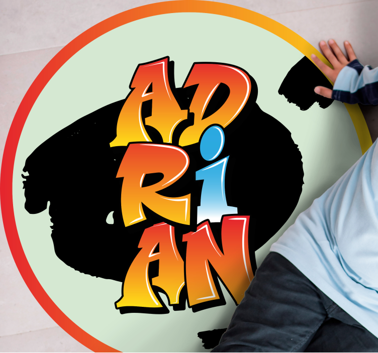 乙烯基地毯名称色彩丰富的名称设计 - TenStickers