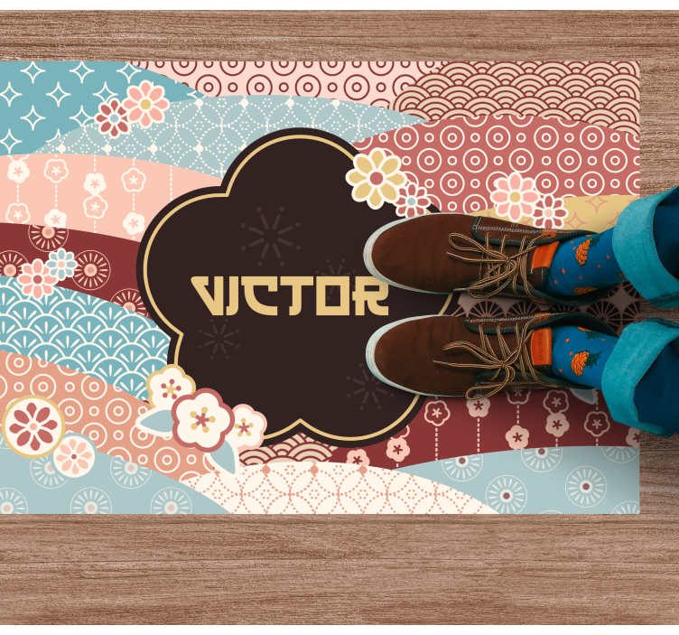 乙烯基地毯名称色彩缤纷图案 - TenStickers