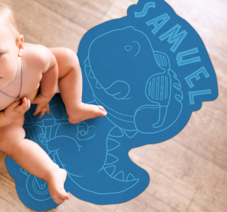 乙烯基地毯名称 可定制的恐龙 - TenStickers