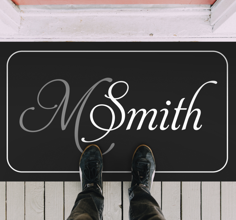 乙烯基地毯名称 可定制的字母组合 - TenStickers