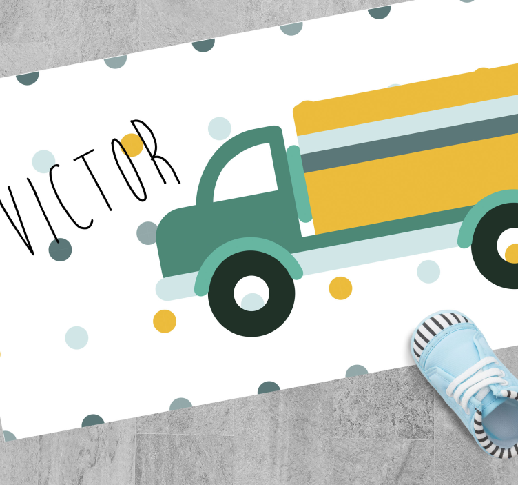 乙烯基地毯名称 可定制卡车 - TenStickers