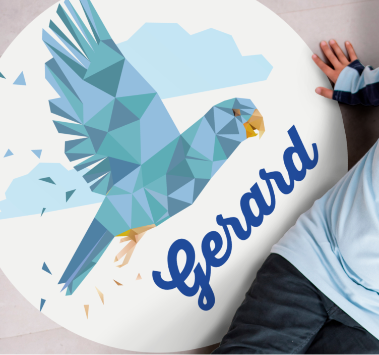 乙烯基地毯名称 定制几何鹰 - TenStickers