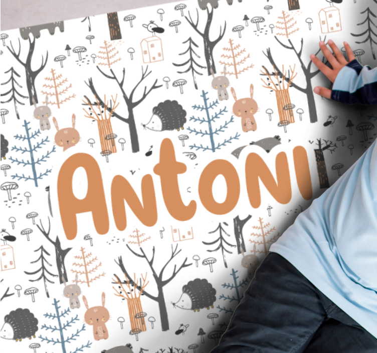 乙烯基地毯名称 定制林地 - TenStickers