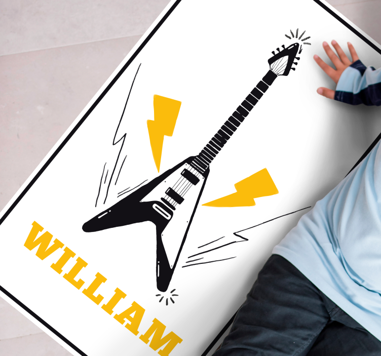 乙烯基地毯名称电吉他艺术地毯 - TenStickers