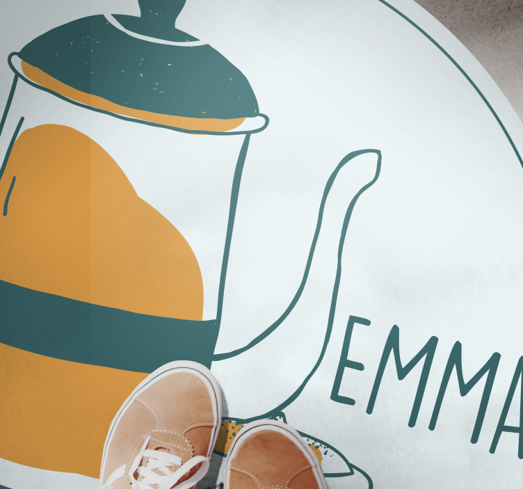 乙烯基地毯名称 个性化咖啡设计 - TenStickers