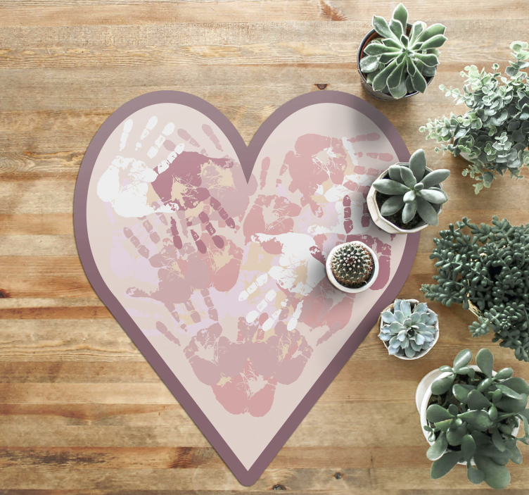 乙烯基地毯名称 個人化的心 - TenStickers