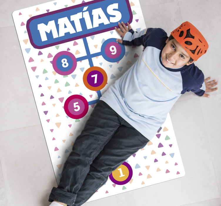 乙烯基地毯名称 个性化跳房子 - TenStickers